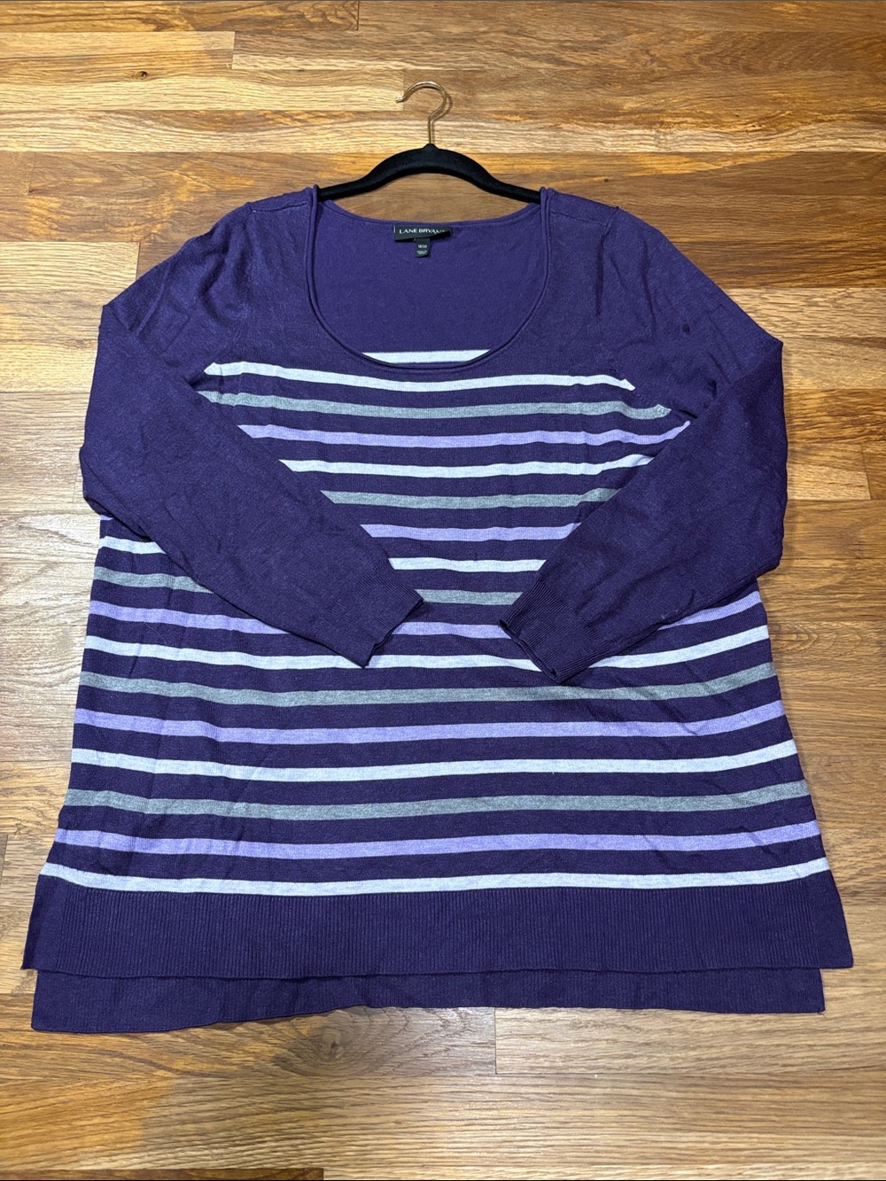 LANE BRYANT purple knit pullover sweater
